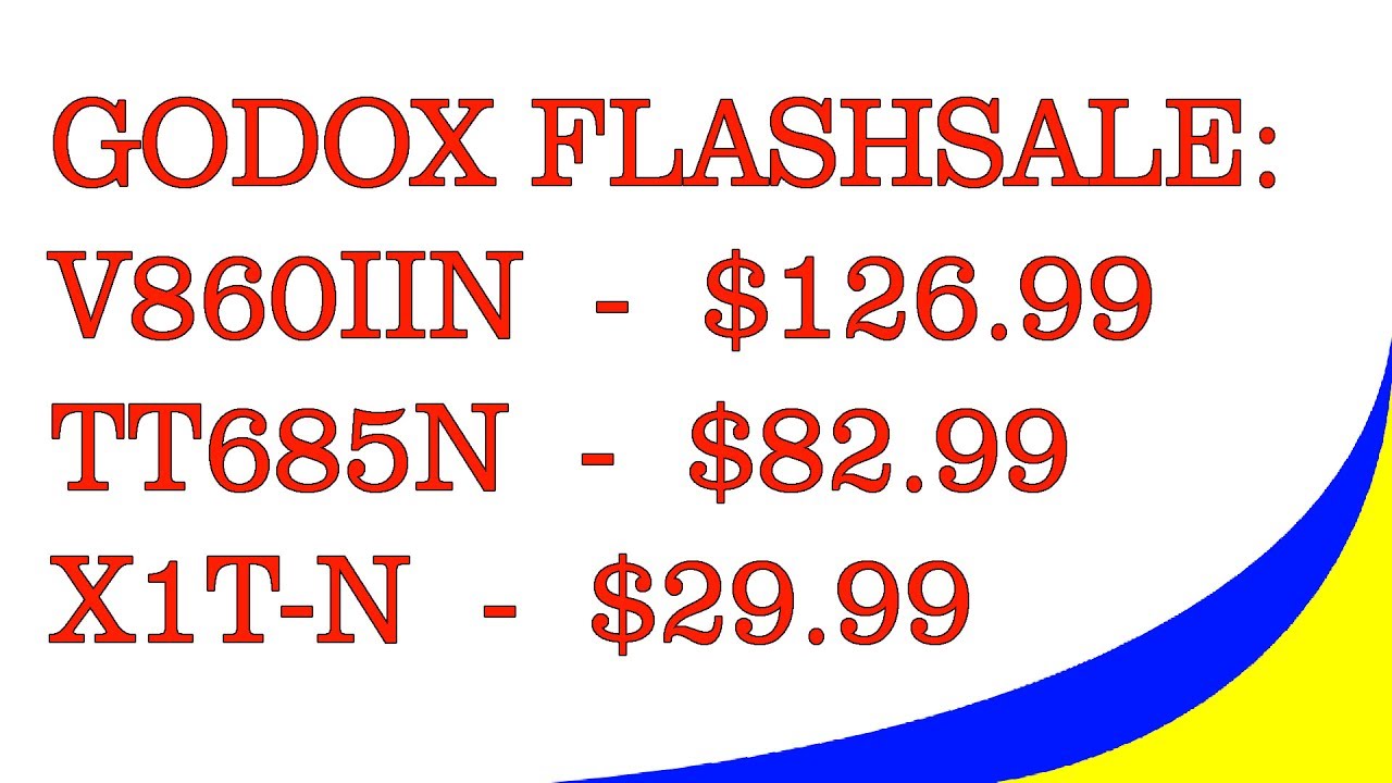 Отличные цены на фотовспышки Godox V860IIN и Godox TT685N и трансмиттер Godox X1T-N в Gearbest