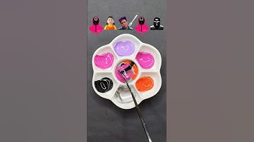 Guess the mixed color of Squid Game 2 (part25) #squidgame #colormixing #satisfying #asmr #오징어게임