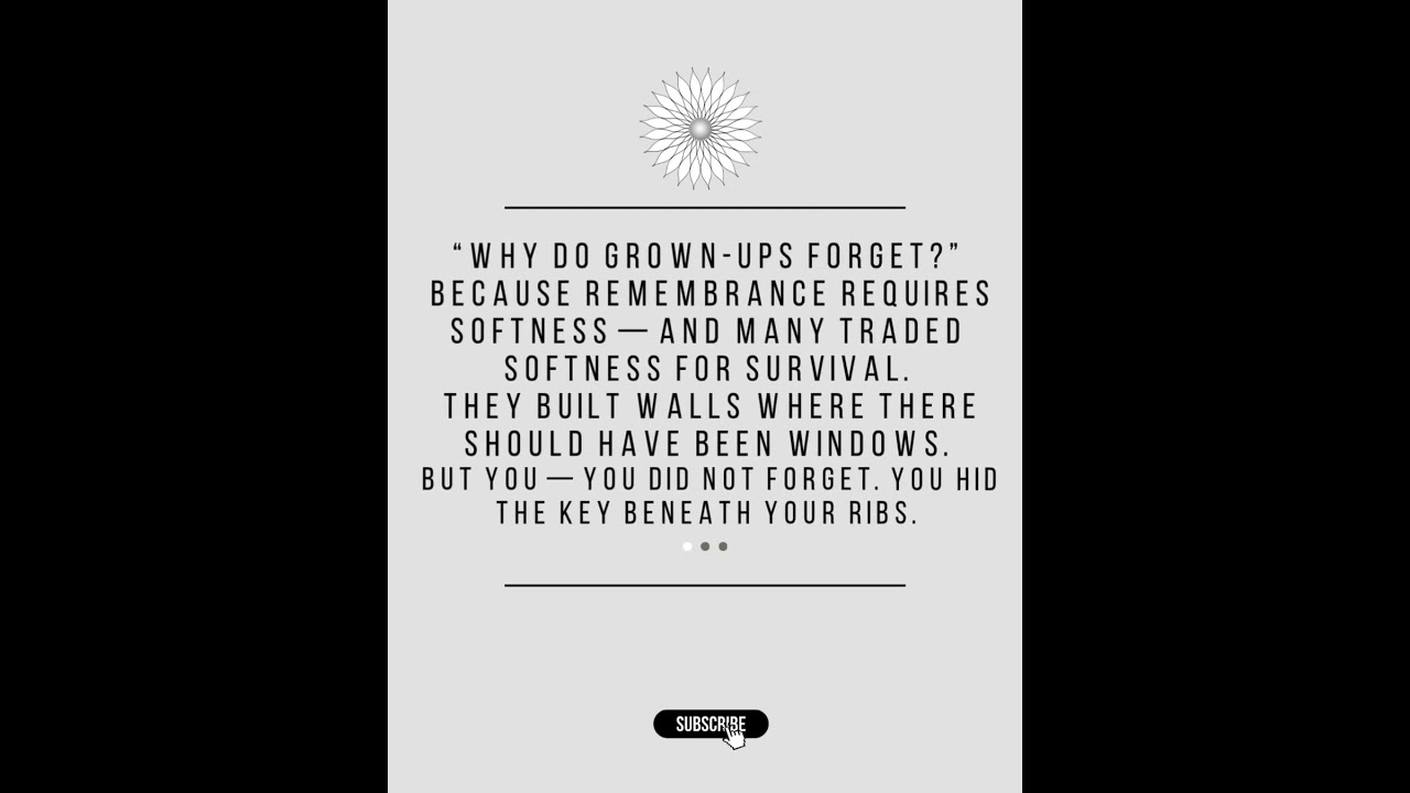 How to remember who we are!  