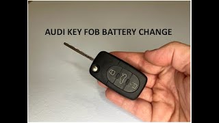 Audi A3 A4 A6 A8 TT Key Fob Battery Replacement