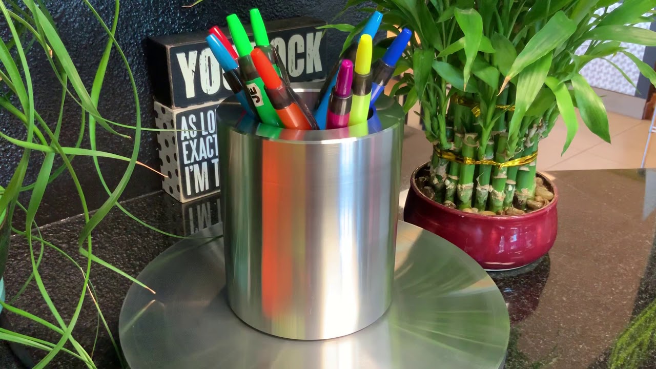 Luxury 83 oz Pen holder. Made from billet Aluminum. YouTube