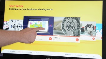 A dynamic interactive portfolio told through a touchscreen experience