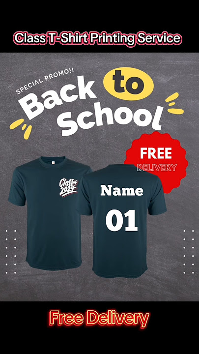 Class T-shirt Printing in Singapore. Custom T-Shirts with Names and Numbers 😉