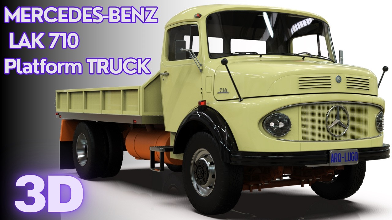 🏗️ MERCEDES-BENZ LAK 710 4x4 PLATFORM DUMP TRUCK  | BLENDER ✨