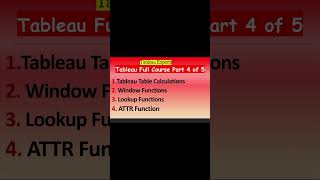 Tableau Full Course Part 4