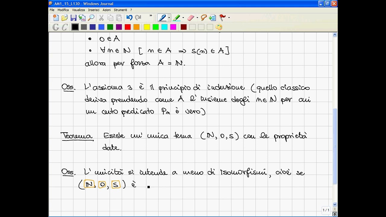 130  Def  formali degli insiemi numerici  numeri naturali via assiomi di Peano, interi via quoziente