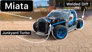 BUILDING A TURBO MIATA KART IN 10 MINUTES