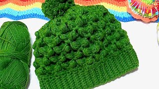 Gorro PUNTO TREBOL a Crochet Paso a Paso