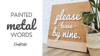 Painted Metal Words - Product Video | CraftCuts.com