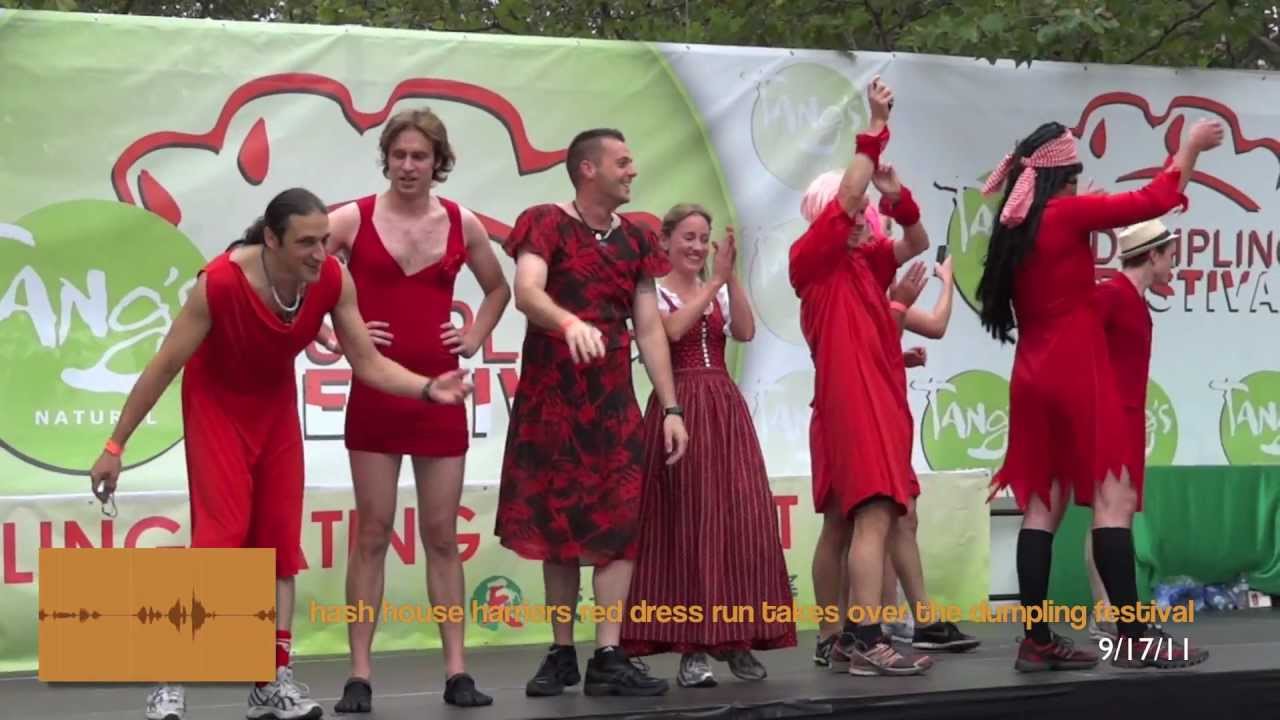 hash house harriers red dress run 2011 meets new york dumpling festival ...