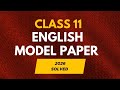 Class 11 English Model Paper 2026 Solved | Important Questions | Board Exam Preparation