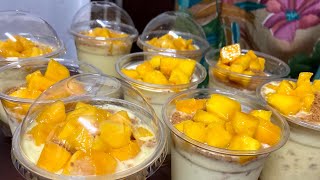 Mango Grahams Shake l How To Make Mango Grahams Cake l Refrigerated Cake |trending | HUSHHUSH RMT