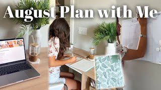 AUGUST PLAN WITH ME | monthly reset, august goals, notion, summer bucketlist