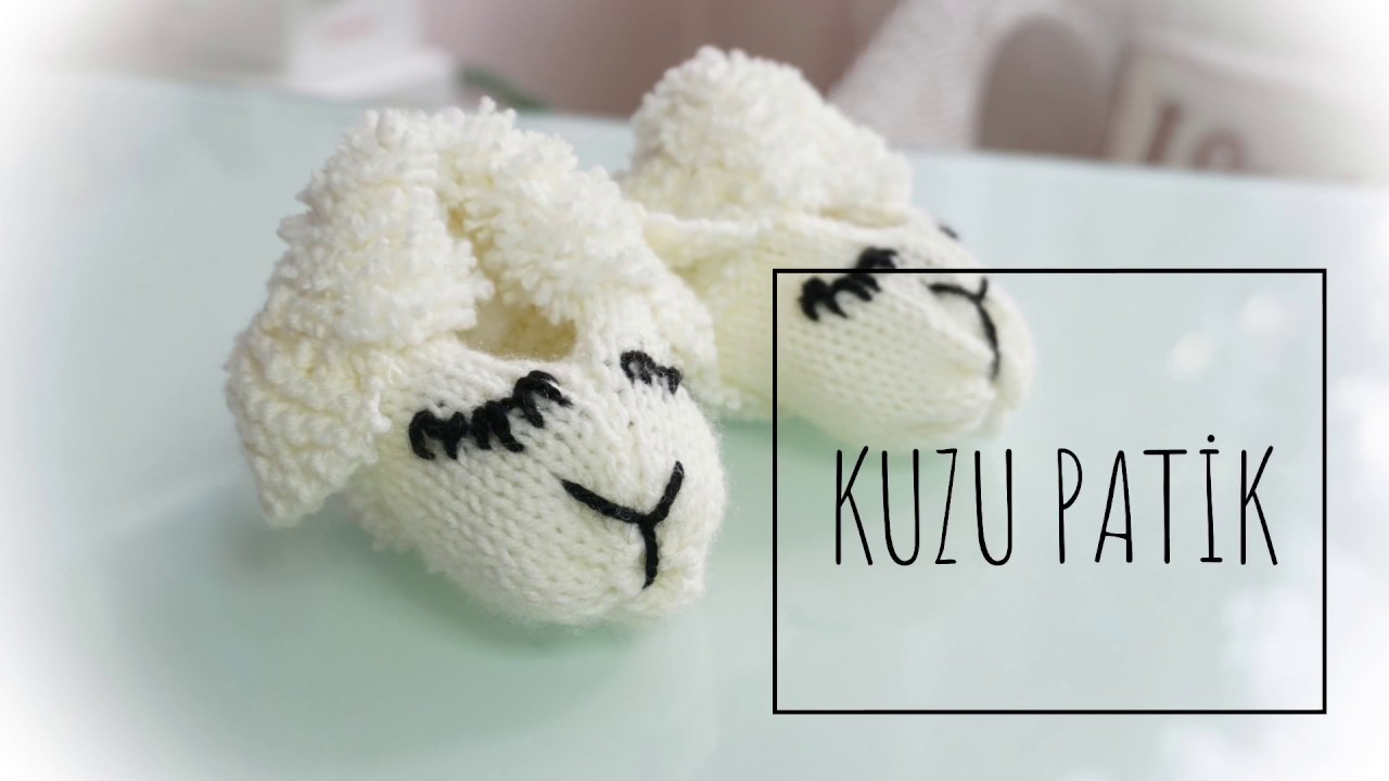 Dümdüz örgü parça bebek patiğe dönüşüyor /örgü bebek patik/örgü modelleri / Figen Ararat