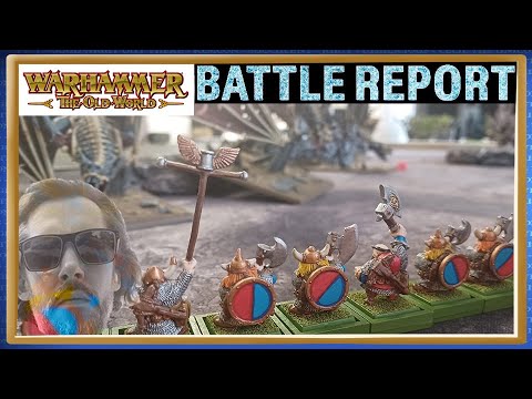 Warhammer The Old World Battle Report - Dwarfs vs Vampire Counts - YouTube