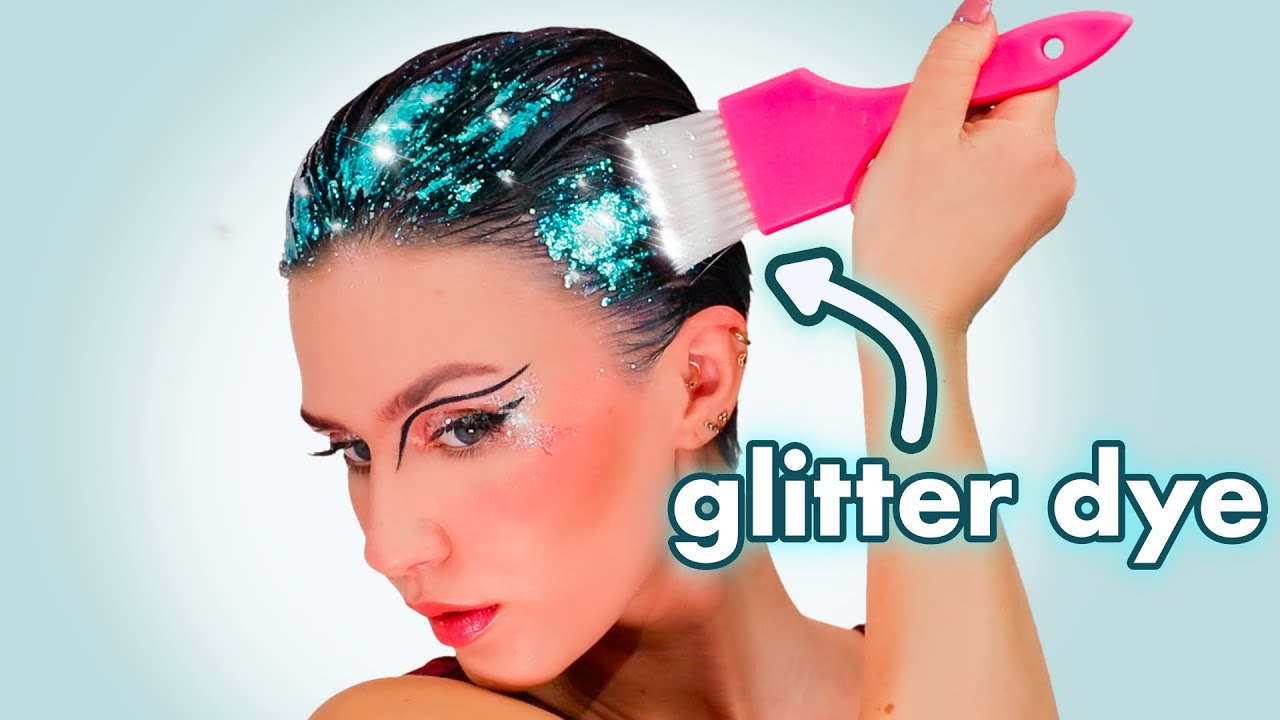 Dyeing my hair with Glitter YouTube