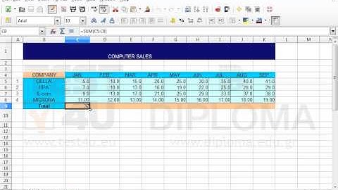 Reproduce the function of cell C9 to the cell range D9:K9 of the SALES worksheet.