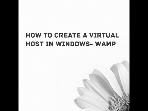 How To Create a Virtual Host in Windows in WAMP