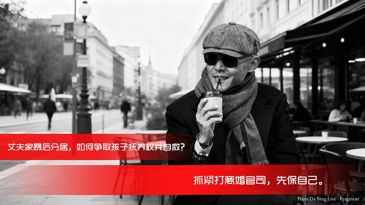 丈夫家暴后分居，如何争取孩子抚养权并自救？大冰：抓紧打离婚官司，先保自己。