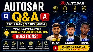 AUTOSAR Q&A 🔥 | Ask Me Anything (RTE, BSW, MCAL, CAN, UDS)