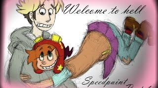 ЧАСТЬ 1 -Welcome to hell-Sock and Jonathan(?Sockathan?)[Speedpaint]-Paint Tool SAI(НАБРОСОК)