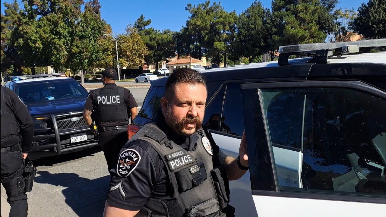 FONTANA POLICE OFFICERS IN SEARCH OF SOMEONE ON SIERRA AVE & JURUPA AVE