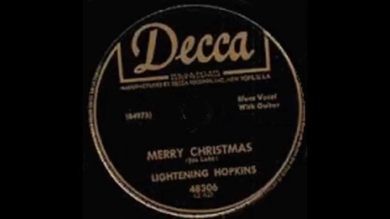 Lightnin' Hopkins Merry Christmas YouTube