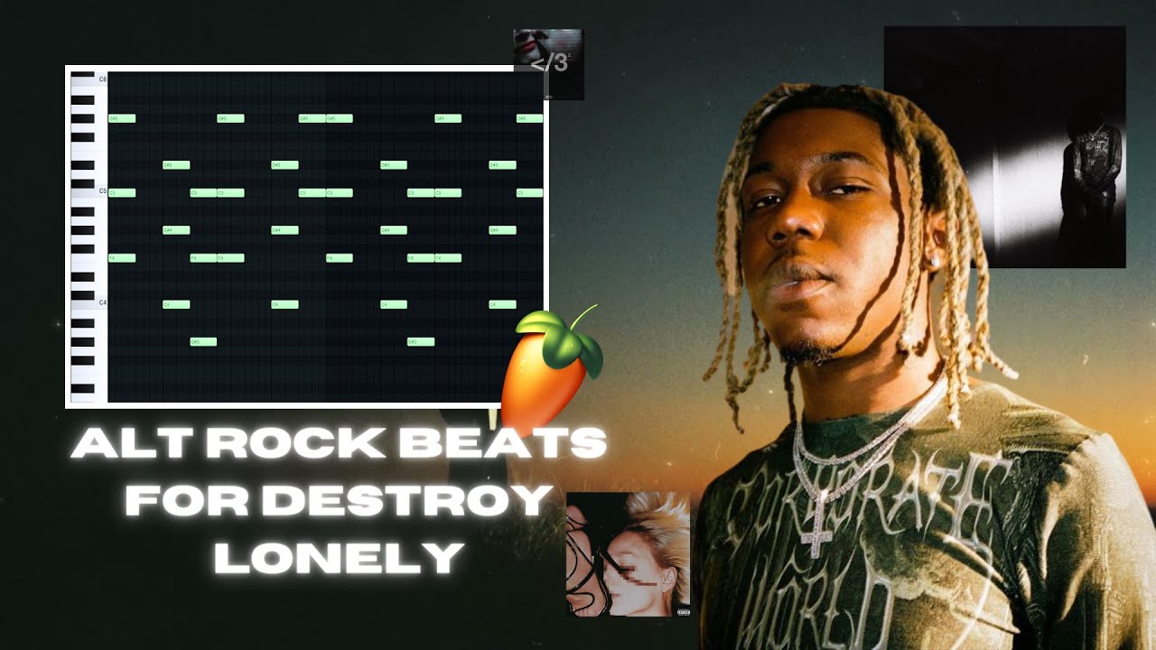 How To Make CRAZY Alt Rock Beats for Destroy Lonely & Hardrock | FL ...