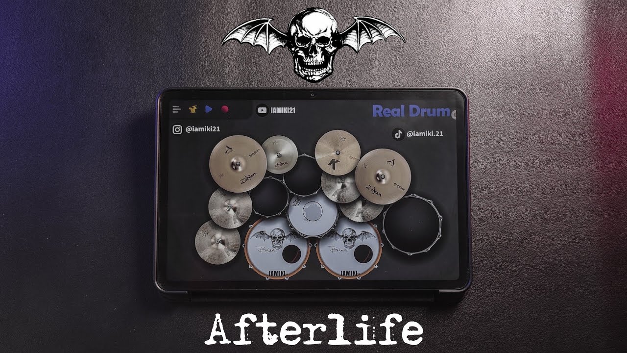 iamiki cover Afterlife - Avenged Sevenfold using Real Drum apps