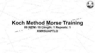 Koch Method Morse Training 15 WPM 09-1-1 - ...APTLO