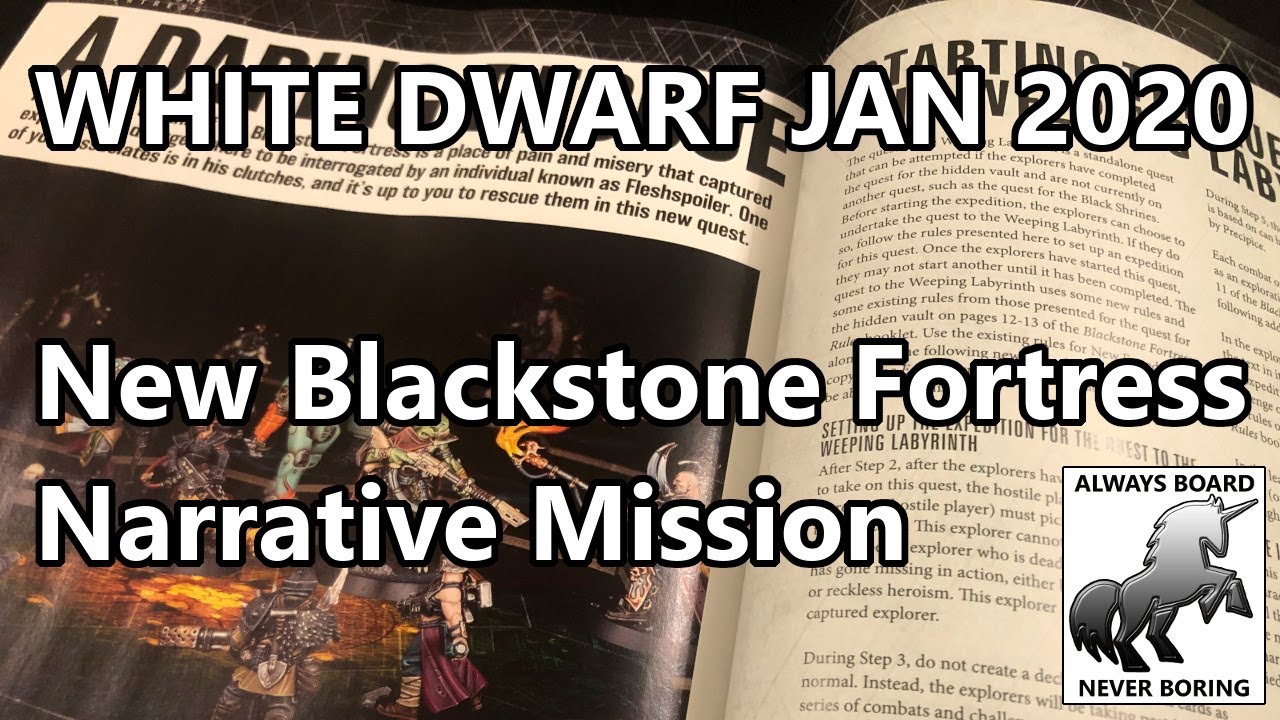 White Dwarf, январь 2020 г. — Обзор задания «Daring Rescue Quest» в Blackstone Fortress (выпуск 450)