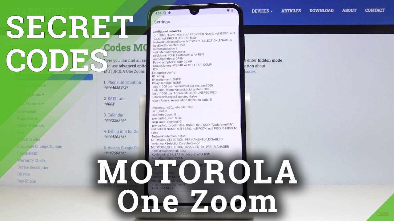 MOTOROLA One Zoom códigos secretos e recursos ocultos 