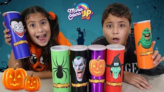  Maria Clara e JP comem batatas misteriosas de Halloween | Halloween stories for kids 