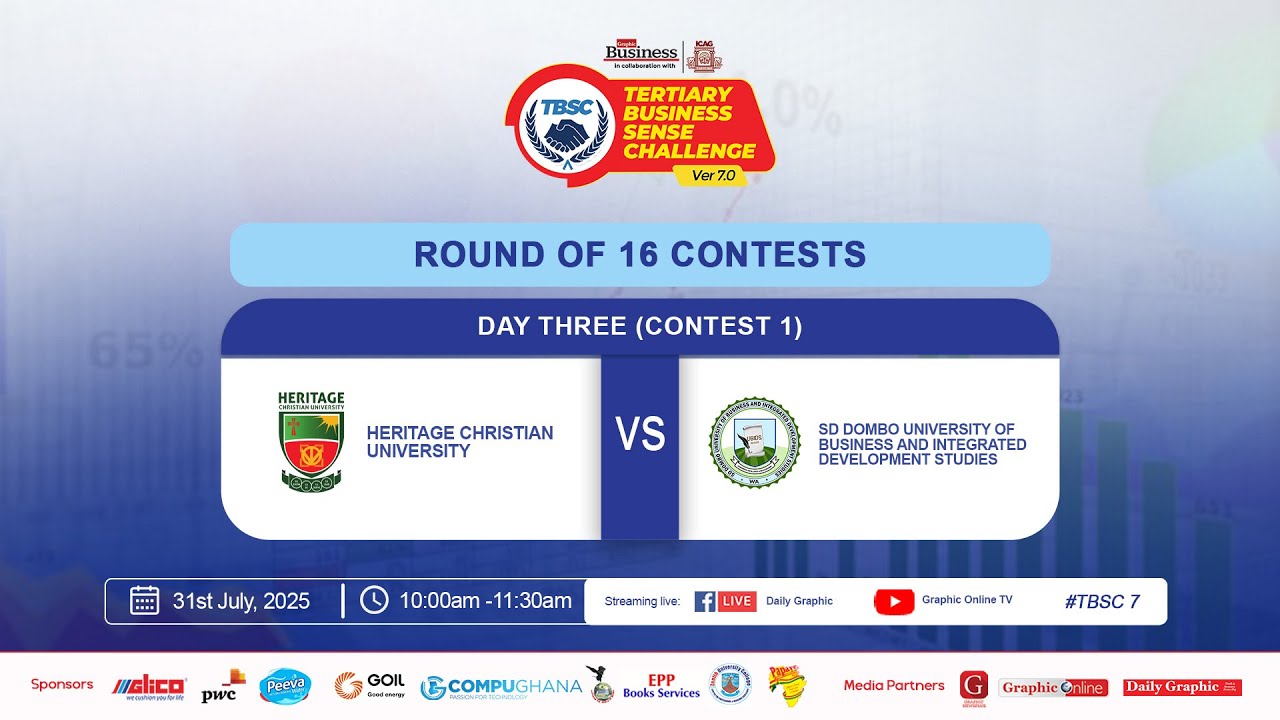 Watch Live: Tertiary Business Sense Challenge Version 7.0 - Round of 16 Day 3 (Contest 1)