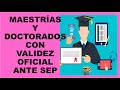 Soy Docente: ESTUDIOS CON VALIDEZ OFICIAL ANTE SEP