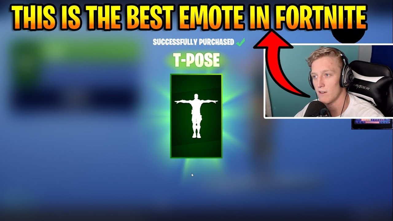 TFUE BUYS  THE T-POSE EMOTE In FORTNITE  ( SAYS IT IS THE BEST EMOTE! )