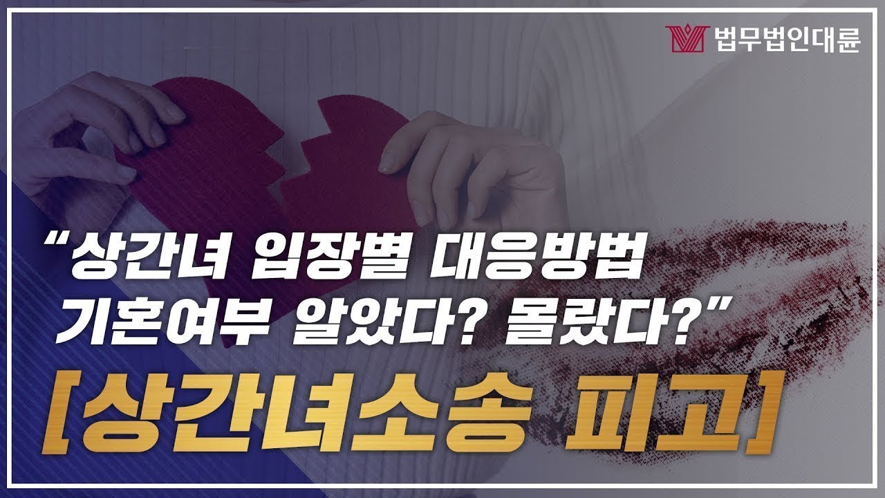 상간녀소송 피고측 유형별 대응방법 (상간녀대응방법,가사전문변호사,이혼전문변호사)