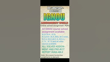 MTE - 11 SOLVED ASSIGNMENTS 2019 | 9097227308 | IGNOU ASSIGNMENT WORLD |