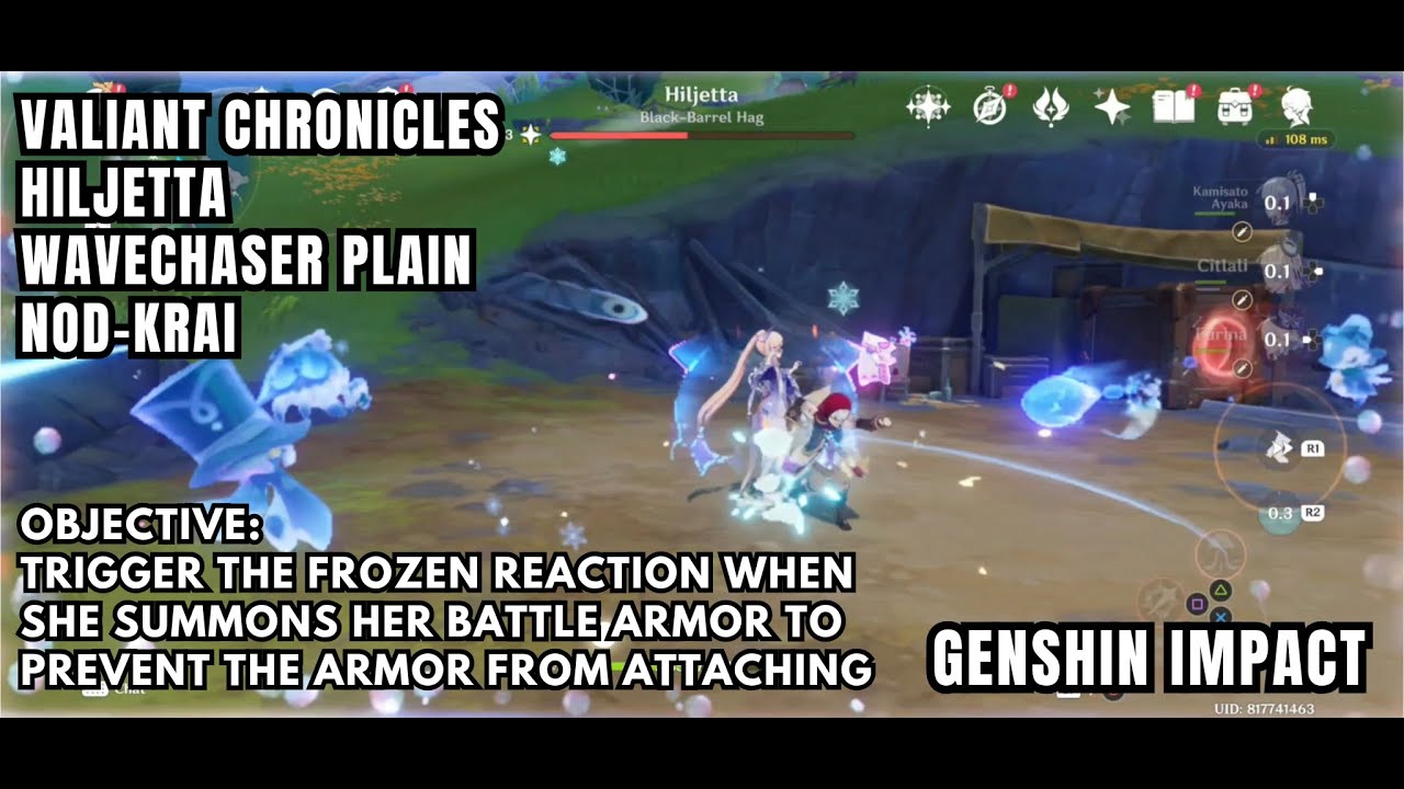 [Genshin Impact Valiant Chronicles] Hiljetta - Trigger Frozen Reaction When Summons Her Battle Armor