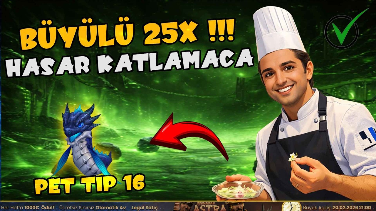 BÜYÜLÜ 25x - HASAR 10x KATLADIM - PET 250 SEVİYE - ÇEKİLİŞ #astra2 #metin2 #pvpserver