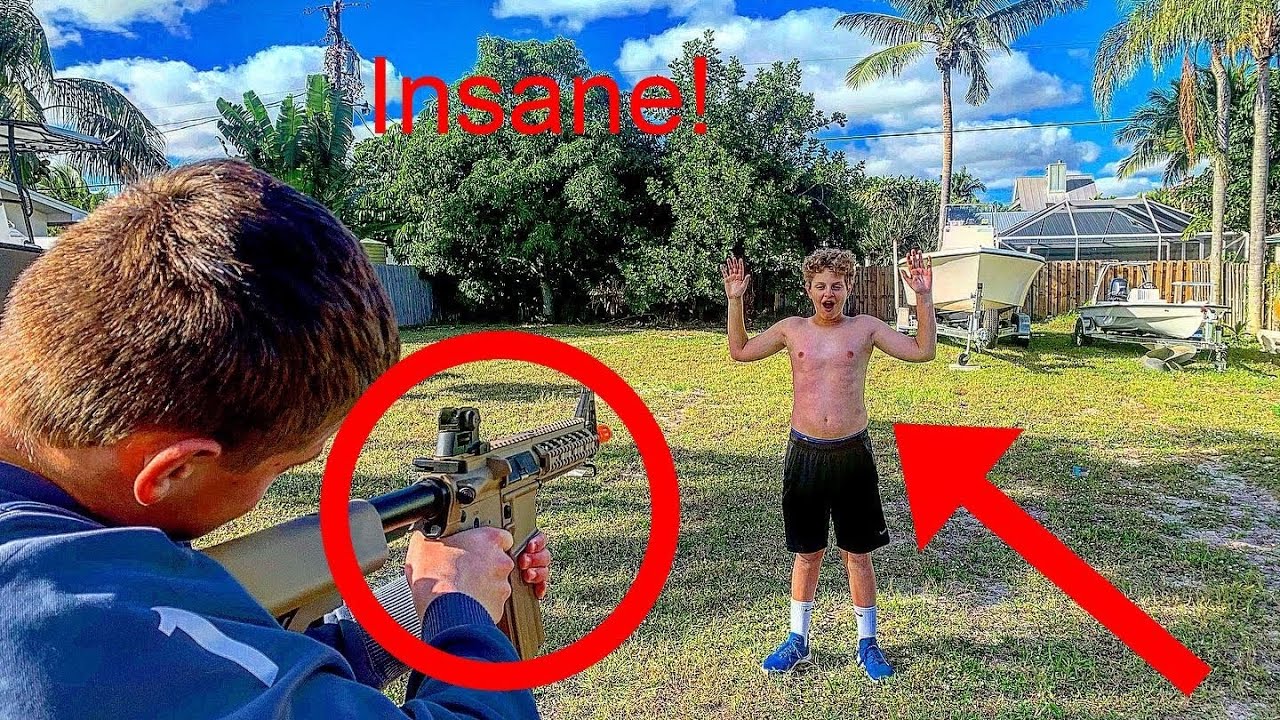 Loser Has to get shot by the Airsoft Gun (Epic Forfeit) YouTube