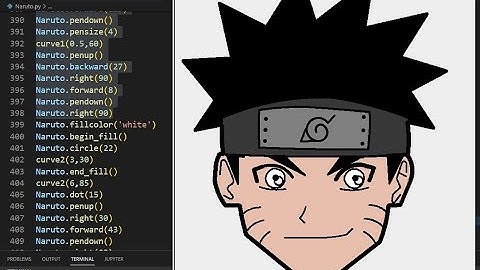 Draw Naruto | Full Python Code || Python Turtle