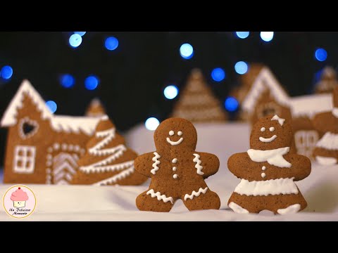 GINGERBREAD COOKIES! Homemade Santa's favorite treat explained step by step with English subtitles!