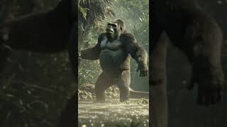 Who Wins This Savage Battle – Gorilla or Crocodile? #gorillavscrocodile #wildfight #shorts
