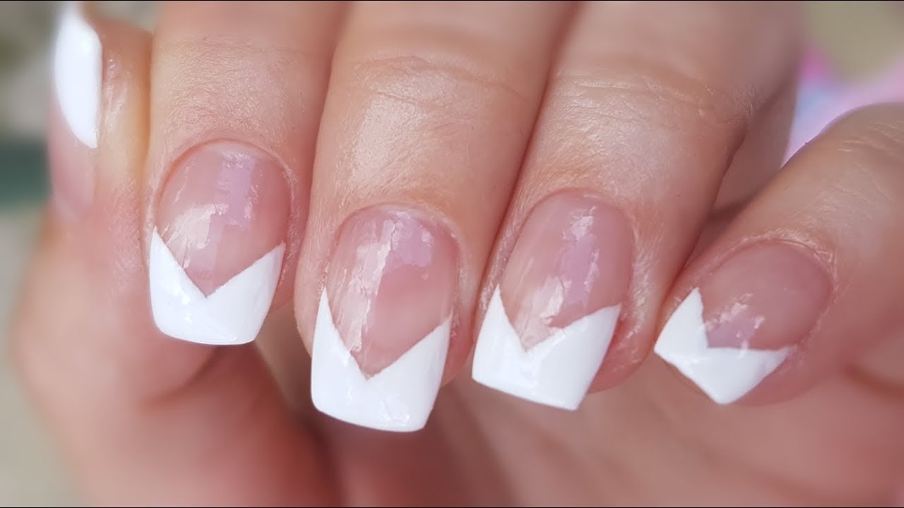 8. "French Manicure with Chevron Design" - wide 2