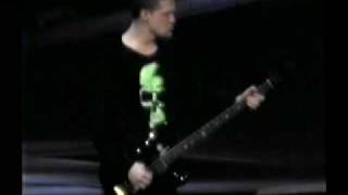 Jason Newsted bass solo with James Hetfield beer speech.