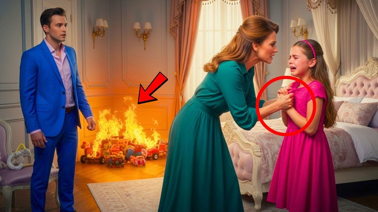 DE STIEFMOEDER VERBRANDDE AL HET SPEELGOED VAN DE DOCHTER VAN DE MILJONAIR, TOEN HIJ HET ZAG...