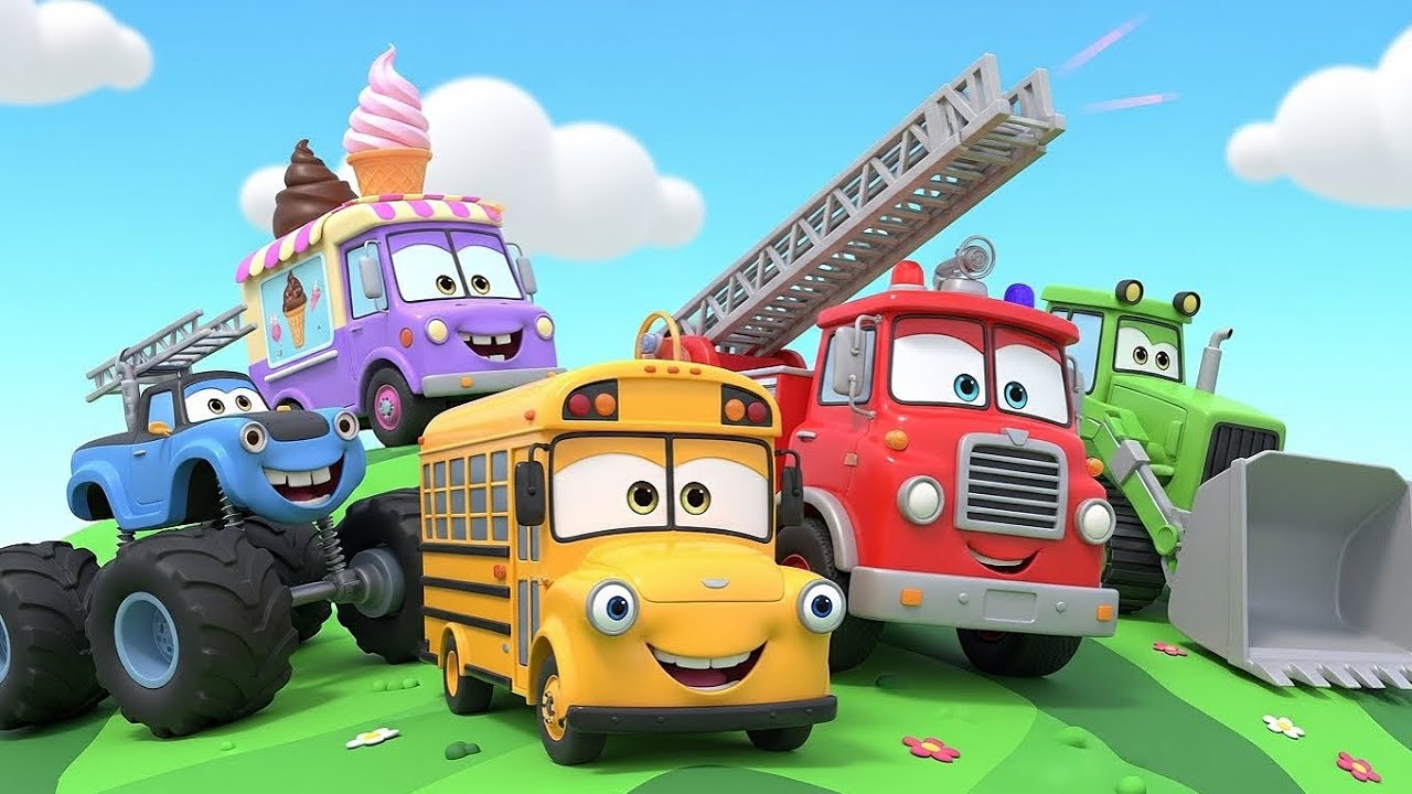 Vehicles for Kids | Fun Vehicle Sounds | 3D Cartoon Nursery Rhyme & Learning Song
