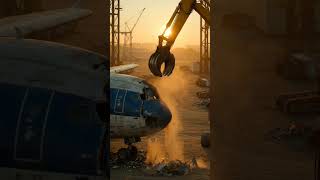 Plane recycle process #recycling #plane #planerecycle #aircarft #video #viralshort