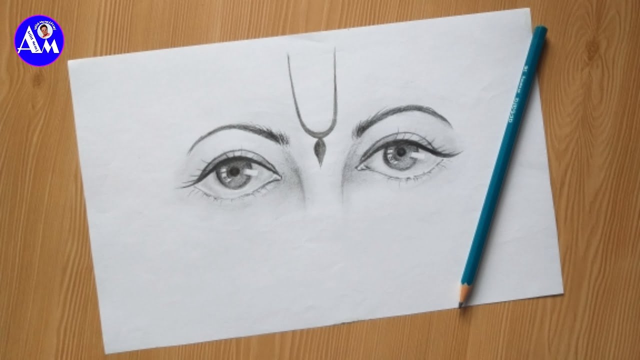 shree krishna drawing in pencil shading - YouTube